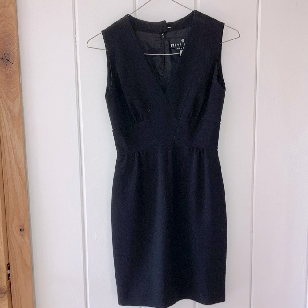 Vintage 1990s Pilar Rossi Black Sleeveless Dress